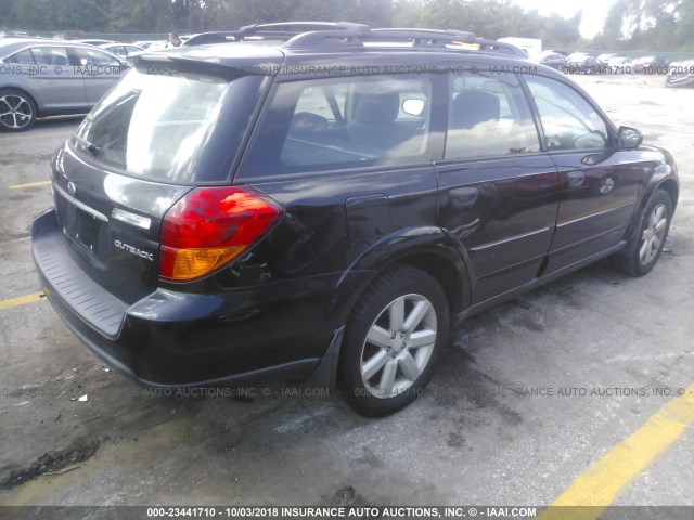 4S4BP61C967352554 - 2006 SUBARU LEGACY OUTBACK 2.5I BLACK photo 4