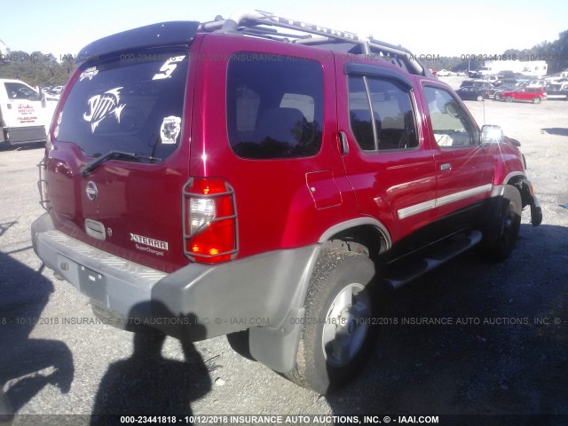 5N1MD28T22C552371 - 2002 NISSAN XTERRA SE/SC RED photo 4