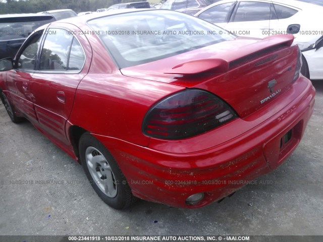 1G2NF52T01M565243 - 2001 PONTIAC GRAND AM SE1 RED photo 3