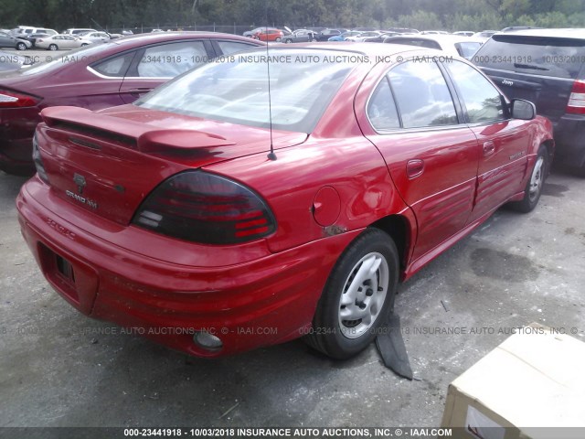 1G2NF52T01M565243 - 2001 PONTIAC GRAND AM SE1 RED photo 4