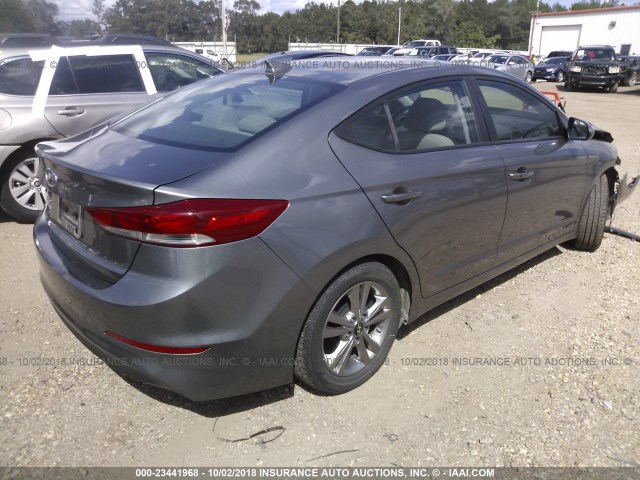 KMHD84LF3HU176350 - 2017 HYUNDAI ELANTRA SE/VALUE/LIMITED GRAY photo 4