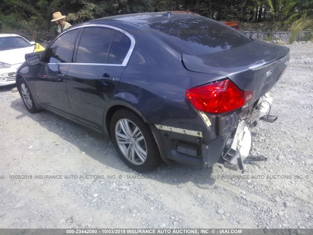 JN1CV6AP3AM401021 - 2010 INFINITI G37 SPORT GRAY photo 3