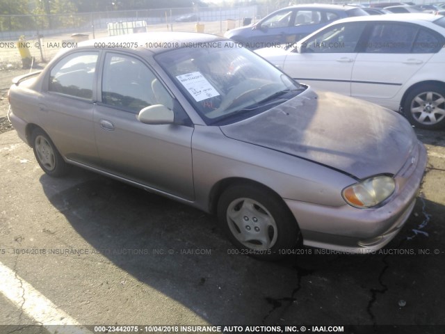 KNAFB121615083113 - 2001 KIA SEPHIA LS GOLD photo 1