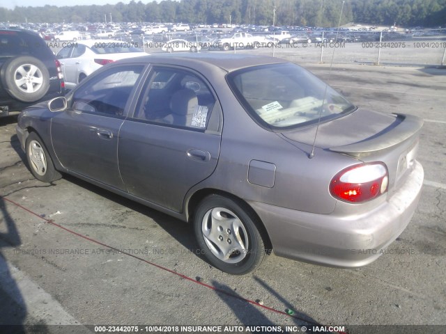 KNAFB121615083113 - 2001 KIA SEPHIA LS GOLD photo 3