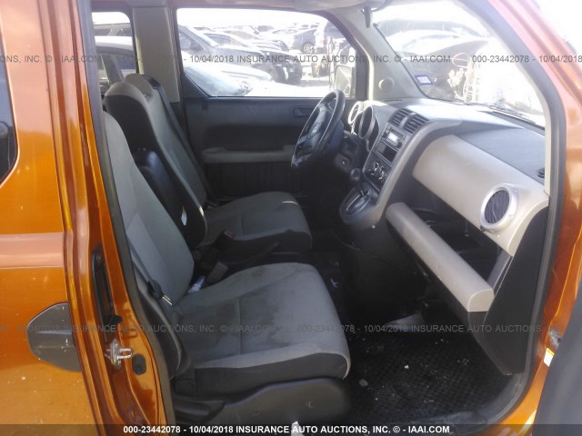 5J6YH18378L005636 - 2008 HONDA ELEMENT LX ORANGE photo 5