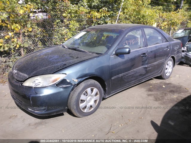 4T1BE32K63U691957 - 2003 TOYOTA CAMRY LE/XLE/SE GREEN photo 2