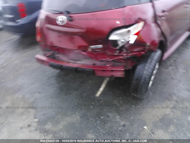 JTKKT624265010665 - 2006 TOYOTA SCION XA წითელი ფოტო 6