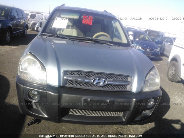 KM8JN72D05U079096 - 2005 HYUNDAI TUCSON GLS/LX BLUE photo 6