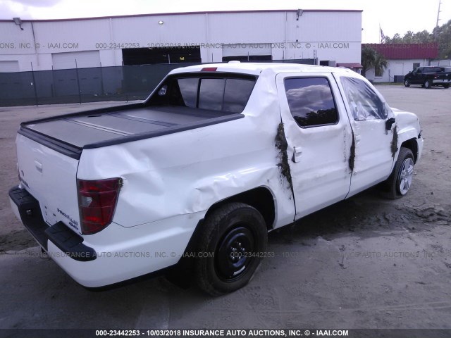 5FPYK16579B109518 - 2009 HONDA RIDGELINE RTL WHITE photo 4