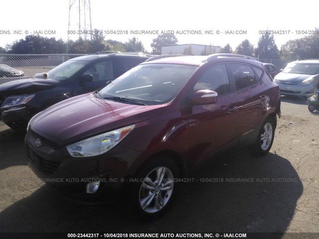 KM8JU3AC0DU567452 - 2013 HYUNDAI TUCSON GLS/LIMITED RED photo 2