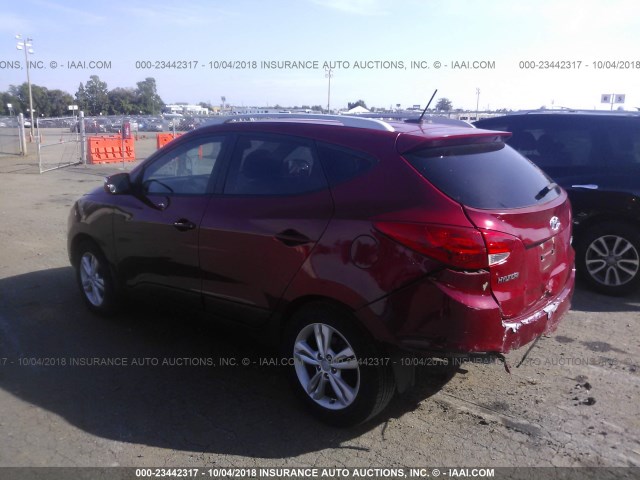 KM8JU3AC0DU567452 - 2013 HYUNDAI TUCSON GLS/LIMITED RED photo 3