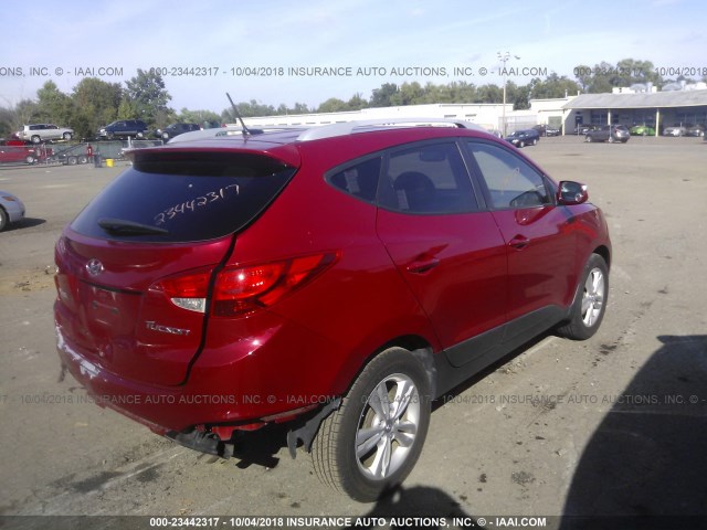 KM8JU3AC0DU567452 - 2013 HYUNDAI TUCSON GLS/LIMITED 红色 照片 4