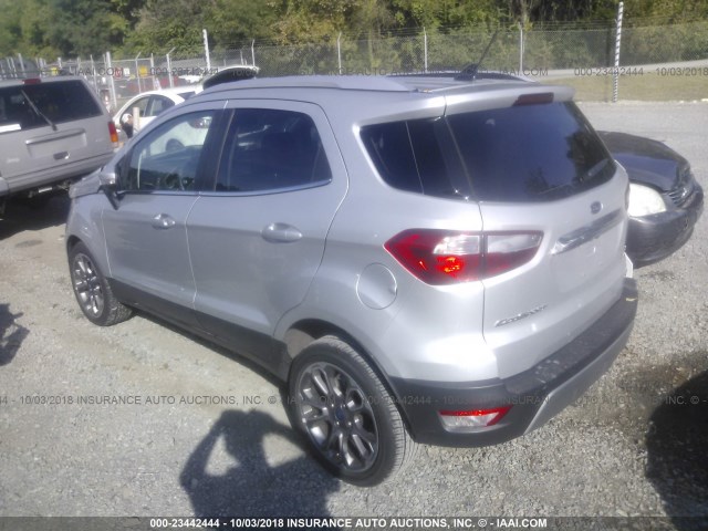 MAJ3P1VE6JC203404 - 2018 FORD ECOSPORT TITANIUM SILVER photo 3