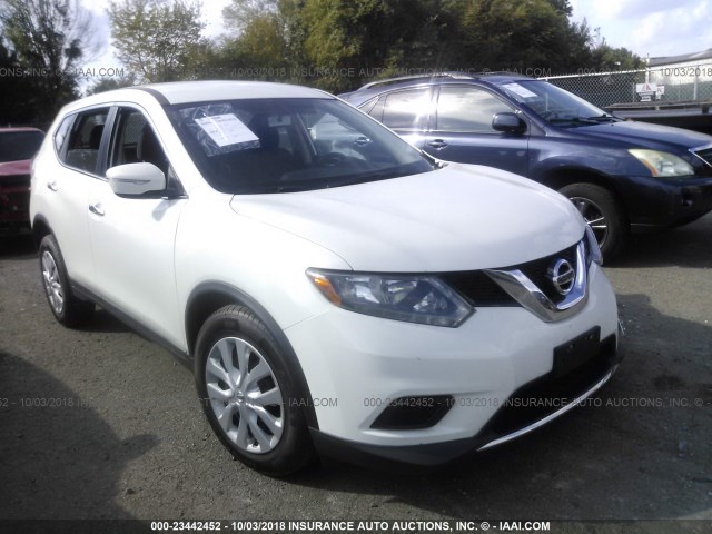 5N1AT2MV6EC802566 - 2014 NISSAN ROGUE S/SL/SV WHITE photo 1