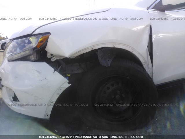 5N1AT2MV6EC802566 - 2014 NISSAN ROGUE S/SL/SV WHITE photo 6