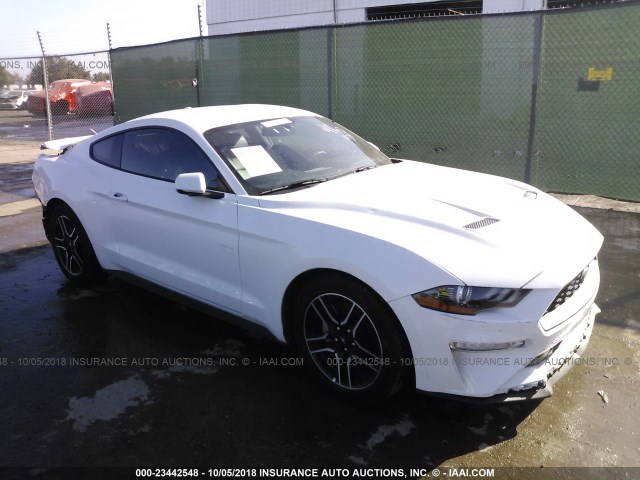 1FA6P8TH6J5115699 - 2018 FORD MUSTANG WHITE photo 1