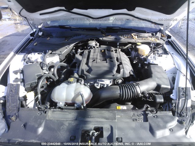 1FA6P8TH6J5115699 - 2018 FORD MUSTANG WHITE photo 10