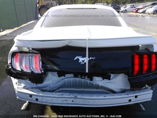 1FA6P8TH6J5115699 - 2018 FORD MUSTANG WHITE photo 6