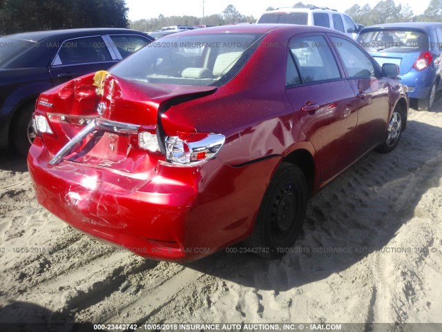 2T1BU4EE0DC116433 - 2013 TOYOTA COROLLA S/LE RED photo 4