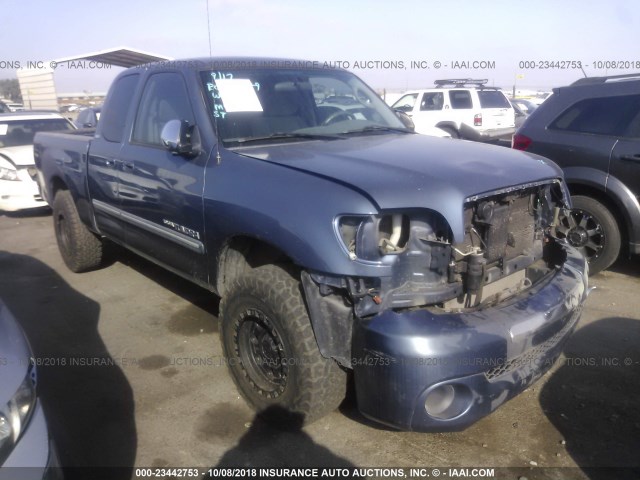 5TBRT34134S454886 - 2004 TOYOTA TUNDRA ACCESS CAB SR5 BLUE photo 1