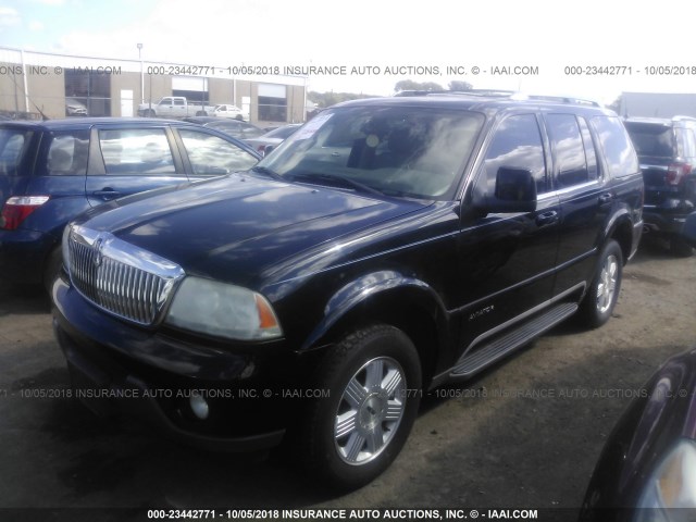 5LMEU78H43ZJ38937 - 2003 LINCOLN AVIATOR BLACK photo 2