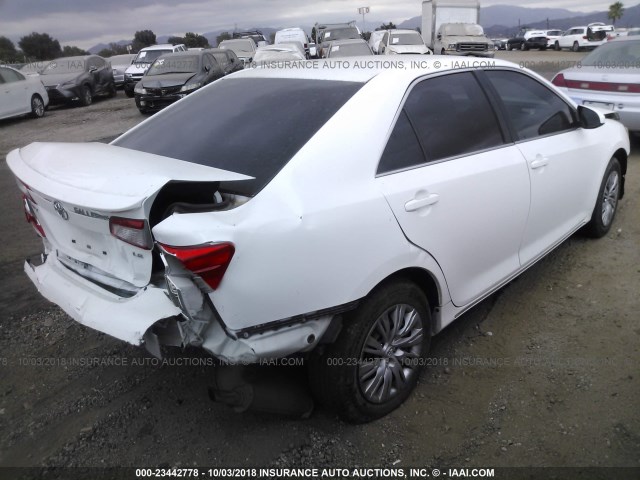 4T1BF1FKXCU163818 - 2012 TOYOTA CAMRY SE/LE/XLE WHITE photo 4