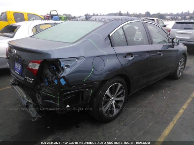4S3BNAK67H3067366 - 2017 SUBARU LEGACY 2.5I LIMITED GRAY photo 4