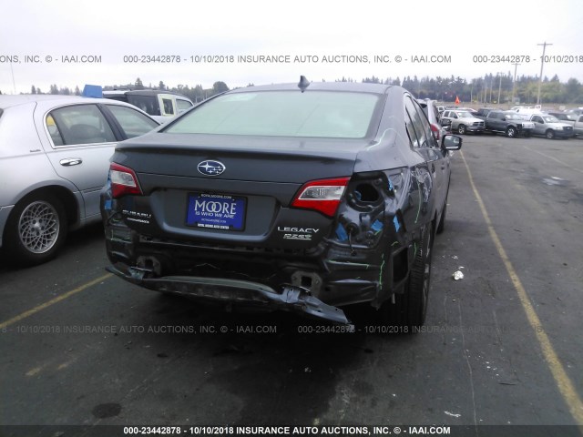 4S3BNAK67H3067366 - 2017 SUBARU LEGACY 2.5I LIMITED GRAY photo 6