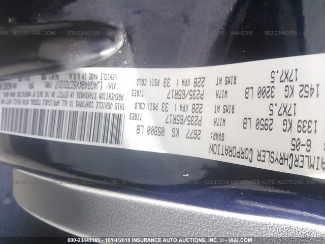 1J4GR48KX5C721217 - 2005 JEEP GRAND CHEROKEE LAREDO/COLUMBIA/FREEDOM 蓝色 照片 9