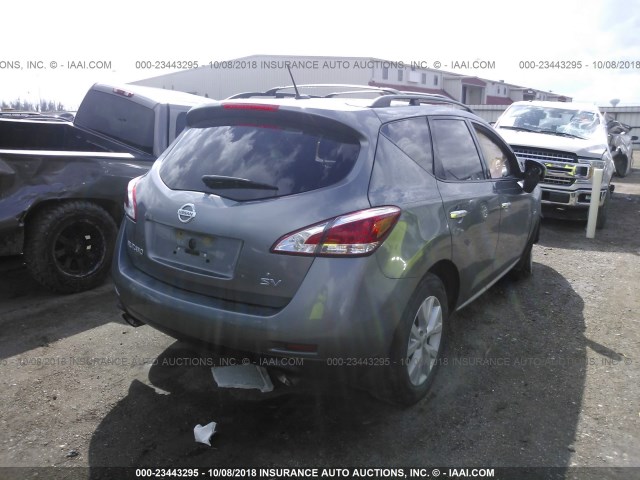 JN8AZ1MU7EW413815 - 2014 NISSAN Murano S/SL/SV/LE GRAY photo 4