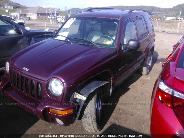 1J4GL58K23W692394 - 2003 JEEP LIBERTY LIMITED BURGUNDY photo 6