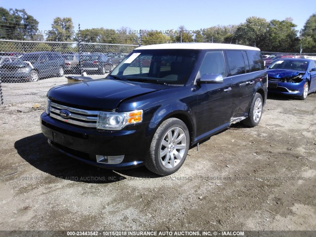 2FMEK63C79BA37028 - 2009 FORD FLEX LIMITED BLUE photo 2