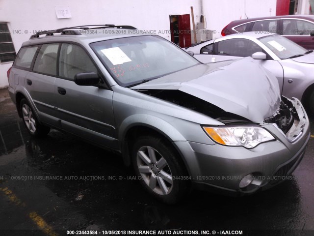 4S4BP61C497332796 - 2009 SUBARU OUTBACK 2.5I GREEN photo 1