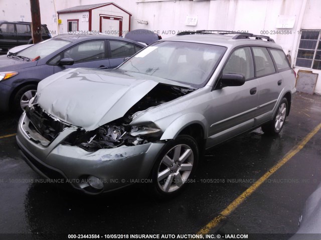 4S4BP61C497332796 - 2009 SUBARU OUTBACK 2.5I GREEN photo 2