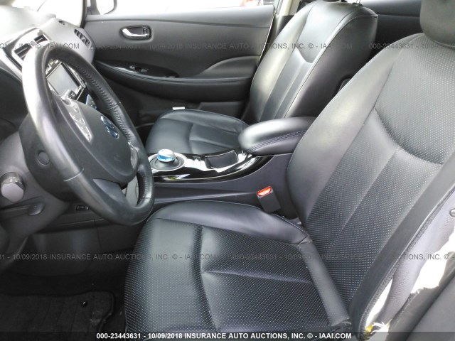 1N4AZ0CPXEC336513 - 2014 NISSAN LEAF S/SV/SL SILVER photo 5