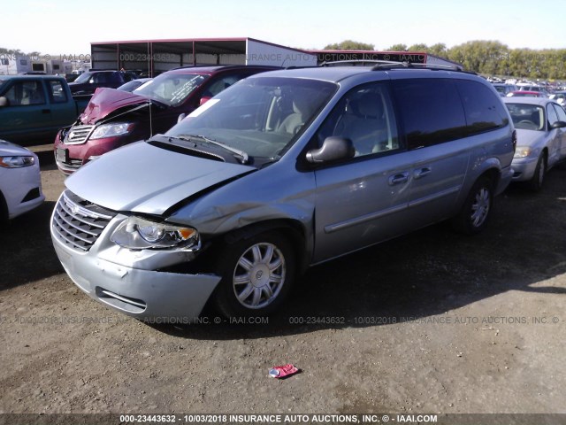 2C4GP54L25R542631 - 2005 CHRYSLER TOWN & COUNTRY TOURING BLUE photo 2