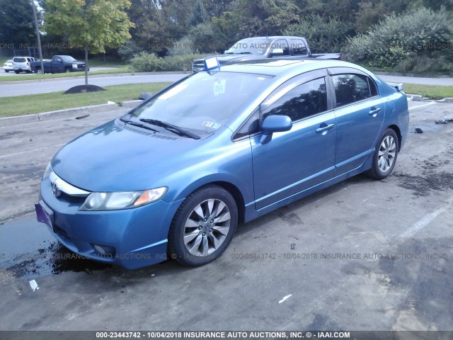 19XFA16999E004006 - 2009 HONDA CIVIC EXL 蓝色 照片 2