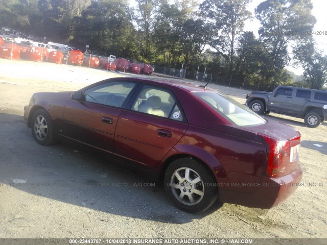 1G6DP577370135953 - 2007 CADILLAC CTS HI FEATURE V6 BURGUNDY photo 3