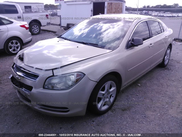 1G1ZG57B694233242 - 2009 CHEVROLET MALIBU LS ოქროსფერი ფოტო 2
