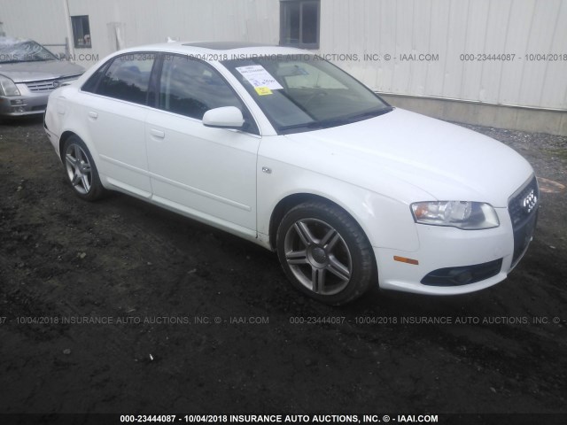 WAUDF78E28A123102 - 2008 AUDI A4 2.0T QUATTRO WHITE photo 1