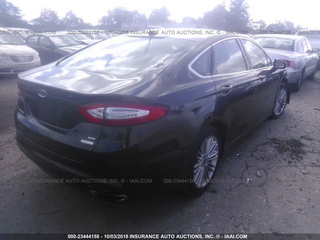 3FA6P0H99ER344545 - 2014 FORD FUSION SE BLACK photo 4