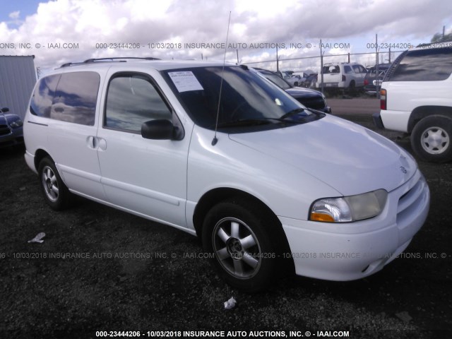 4N2ZN16T31D809287 - 2001 NISSAN QUEST SE WHITE photo 1