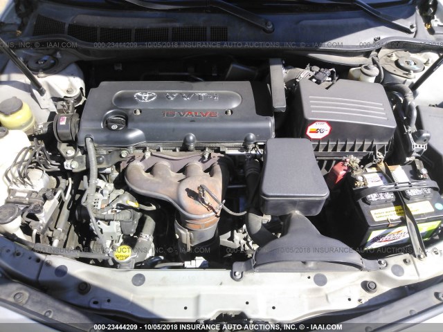 4T1BE46K77U722655 - 2007 TOYOTA CAMRY NEW GENERAT CE/LE/XLE/SE SILVER photo 10