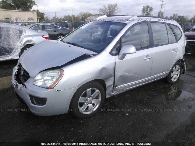 KNAFG526277112057 - 2007 KIA RONDO LX/EX SILVER photo 2