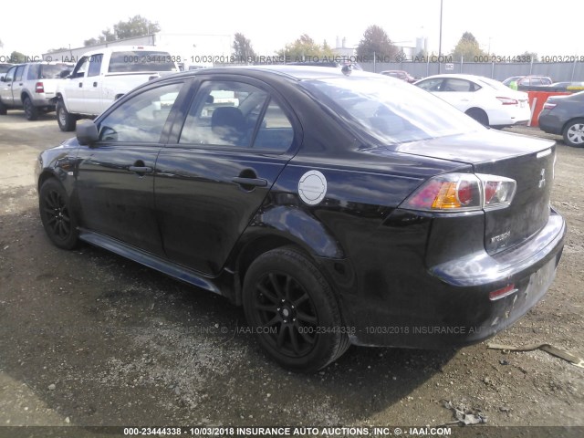 JA32U1FU6AU016693 - 2010 MITSUBISHI LANCER DE BLACK photo 3