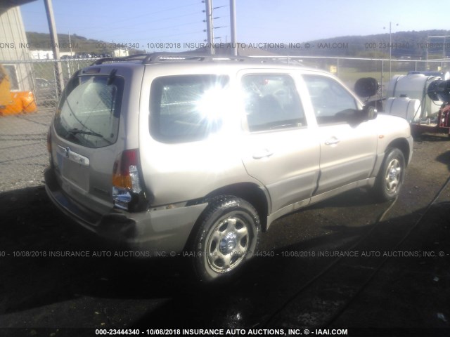 4F2YU07B31KM56093 - 2001 MAZDA TRIBUTE DX TAN photo 4