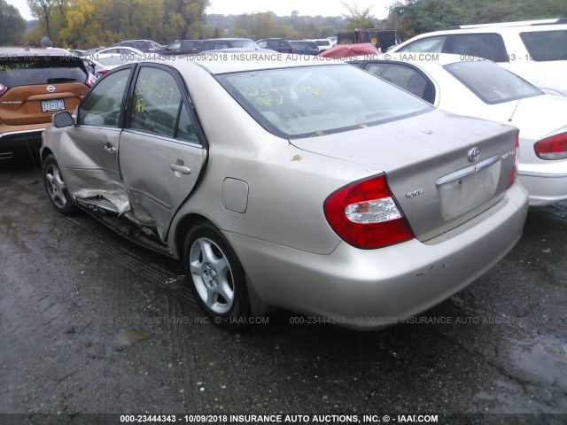 4T1BE32K82U591082 - 2002 TOYOTA CAMRY LE/XLE/SE TAN photo 3