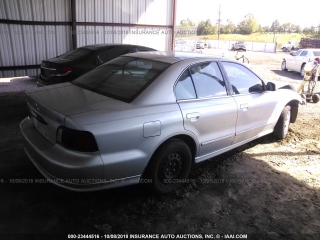 4A3AA46G73E072136 - 2003 MITSUBISHI GALANT ES/LS SILVER photo 4