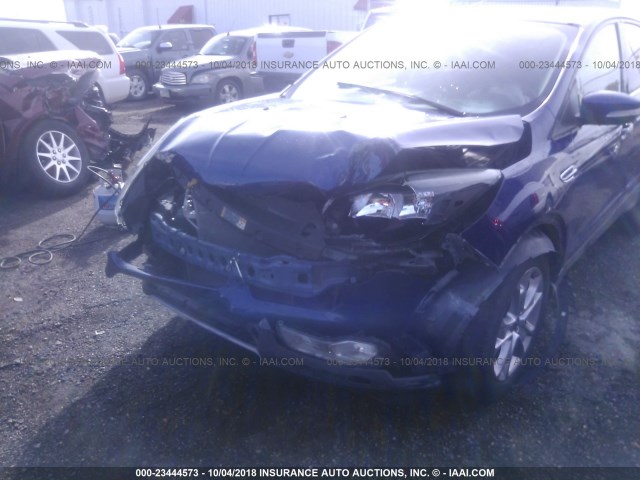 1FMCU0H90DUD78995 - 2013 FORD ESCAPE SEL BLUE photo 6