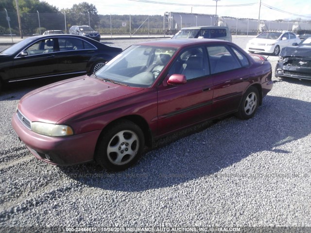 4S3BD6558S7231291 - 1995 SUBARU LEGACY LS/LSI RED photo 2